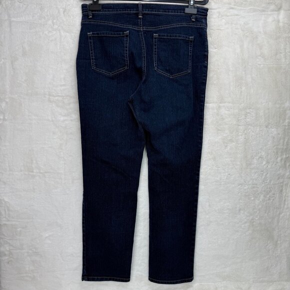 Gloria Vanderbilt Amanda Womens Size 12 Tapered Leg Dark Wash Denim Jeans - Picture 2 of 11